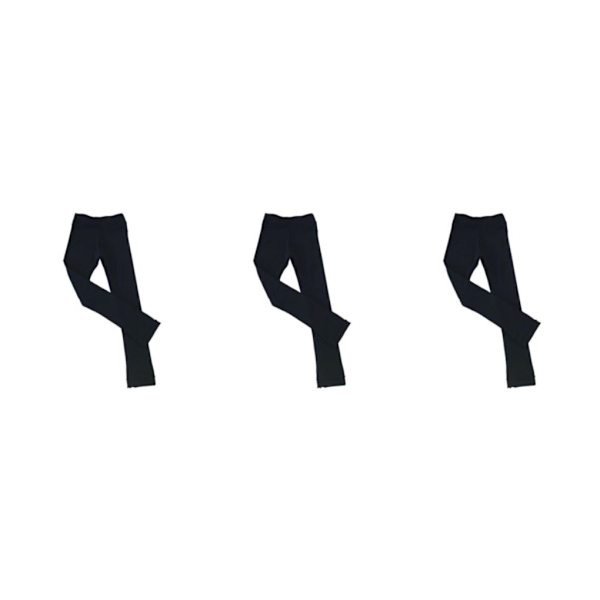 1/2/3/5 Skating Tights Crystal Sparkling Pants Konståkning Pure Black 155cm 3PCS