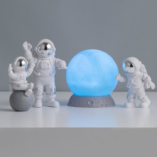 1/2/3/5 4st Astronautfigurer Set Heminredning Söt Sstronaut Silver Blue 1Set