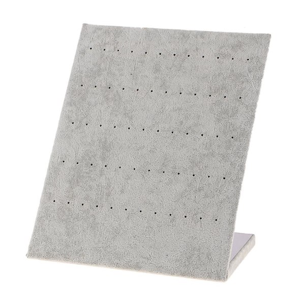 L-formad Stativ Sammetsbräda Örhänge Dingle Stud Holder Display Gray 22x20x10.5cm