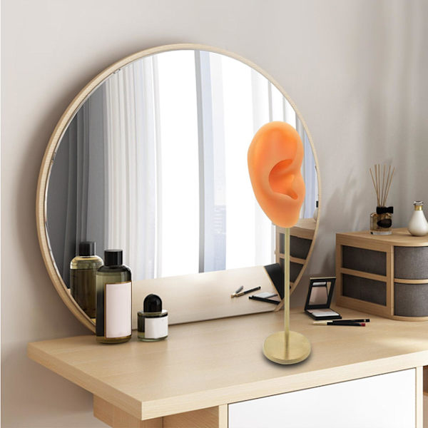 1/2/3 Örhänge Display Stand Human Ear Model Stud Holder Showcase Right Normal Skin Height: 18cm 1Set