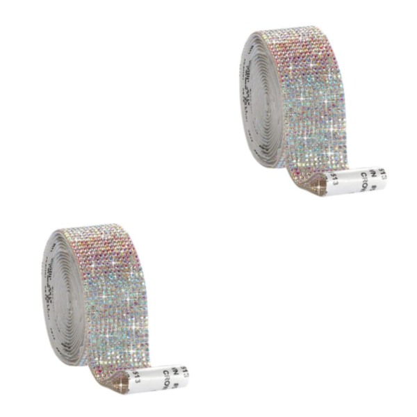 1/2/3/5 Självhäftande Crystal Rhinestone För Diamond Ribbon DIY Multicolor 2.7cm 2Set