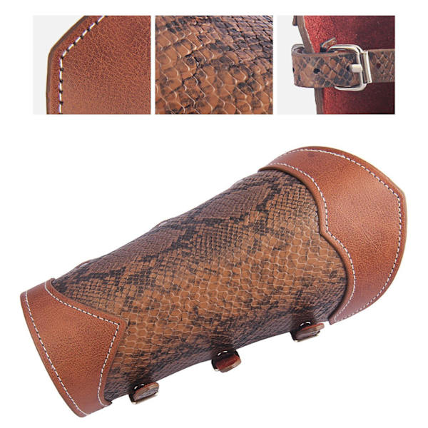 1/2 Knights För Bågskytte Medieval Bracer Arm För Armor Cuff Coffee 21.5x14.5cm 1Set
