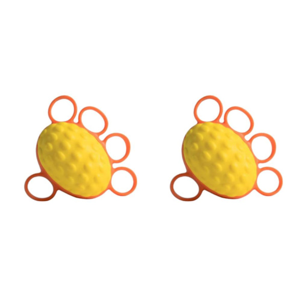 1/2/3 Hand Grip Ball Finger Force Training Oval för äldre with five finger 2Set