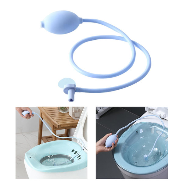 1/2 hopfällbar Sitz-badspolare med sugkopp för bidétoalett 1 Pc Flusher 1 Pc
