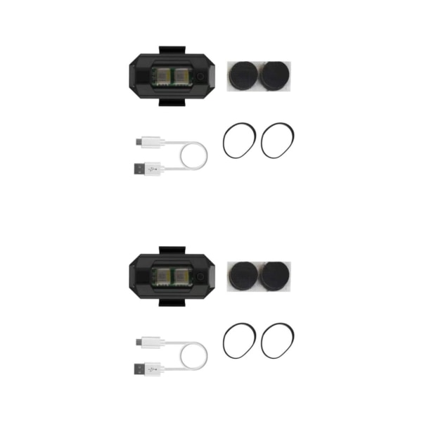 1/2 LED-ljus USB laddning Justerbar 90mAh för RC Mini3 Pro 2Set