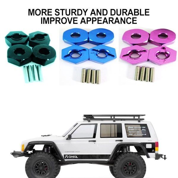Aluminiumlegering starkt hjul sexkantsfäste för 1/10 AXIAL SCX10 RC Golden