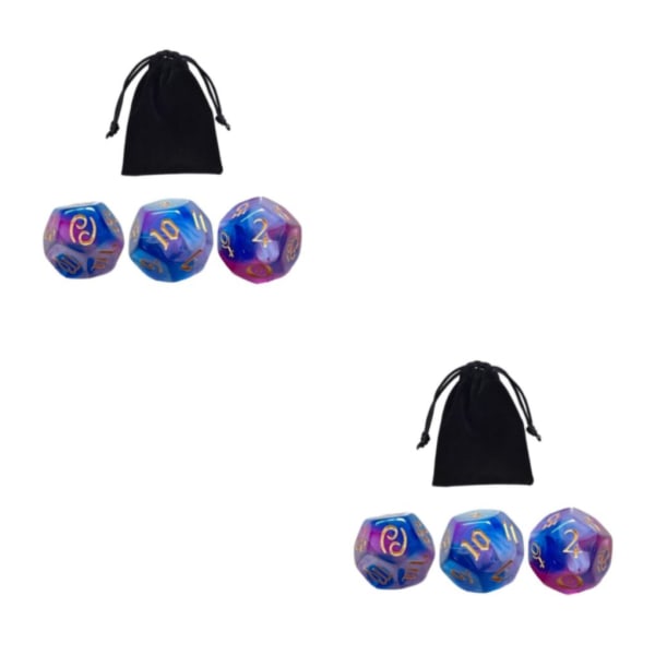 1/2/3/5 3st Akryl Astrologiska Tärningar Konstellationstärningar för Style F 2Set