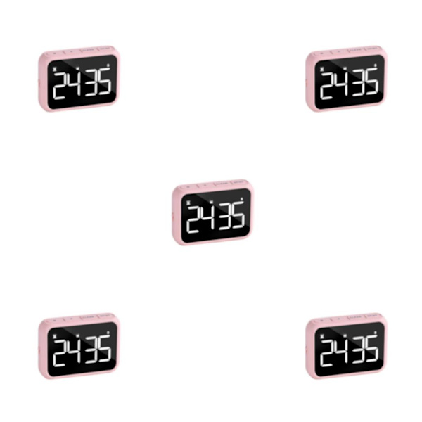 1/2/3/5 ABS Justerbar Volym Väckarklocka Med Radio - LED Stor pink 501 5PCS