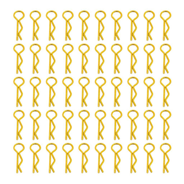 1/2/3/5 RC Body Shell Clips R Shape för 1/10 RC racingbil gold length 24mm 5Set