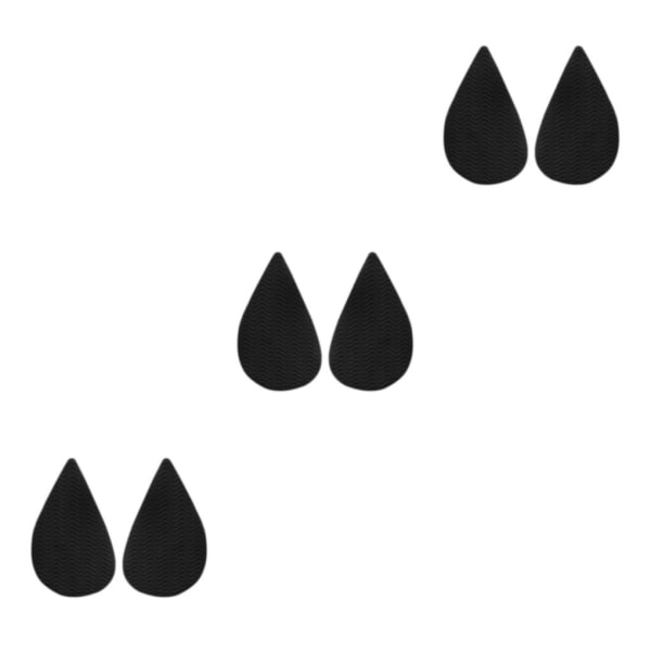 1/2/3/5 Non För Slip Shoe Pads Självhäftande gummi för hög Tip Head Black 3Set