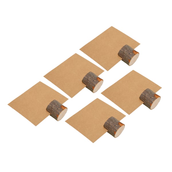 5 stk. Bordkortholdere i tre, 3 cm brede, rustikk stil, stabile bordnummerholdere med kort for fest og bryllup