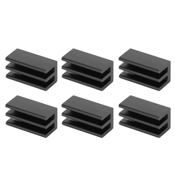 20 stk. Aluminium Køleplade Køleradiator CPU Køler Industrielle Komponenter Q8.5x8x16 Sort
