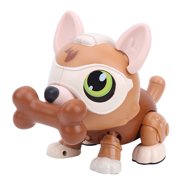Stemmebetjent Robot Hund Multifunktionel Touch Smart Sensor Hund Model Legetøj (Brun)