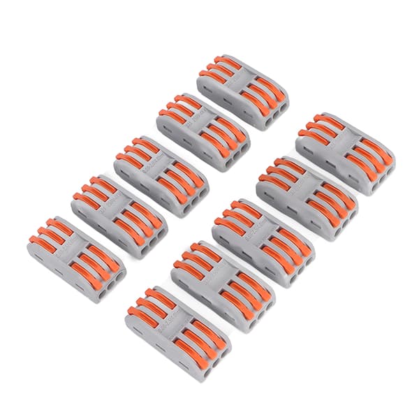 30 stk. Levertrådforbindelser 3-kerne Kompakt Splejsede Trådforbindelser til Tråddameter 0,08~4mm²