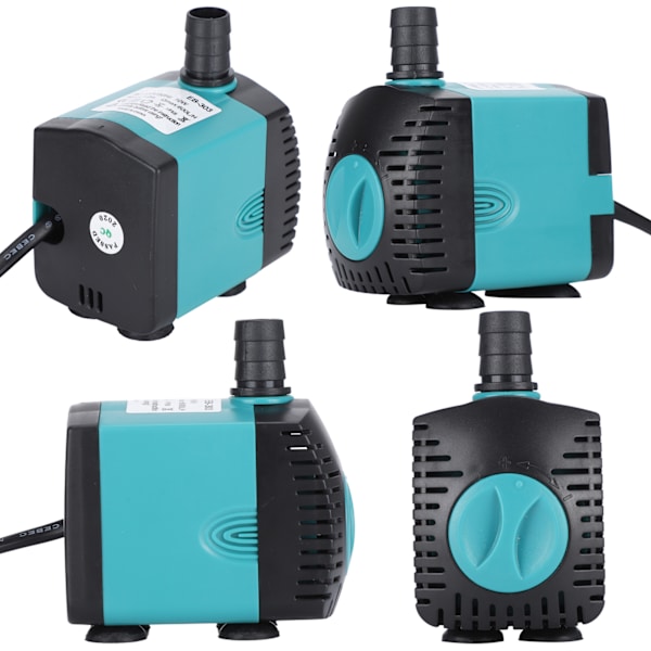 10W upotettava pumppu 600L/H 1,2m Nosto Alhainen melu akvaariopumppu EU-pistoke 220V