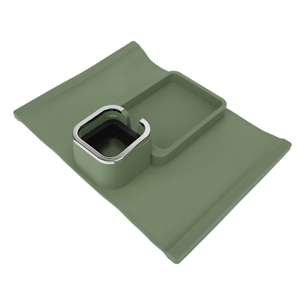 Soffa mugghållare fack Ergonomisk multifunktion silikon soffa arm mugghållare med halkfri bas soffa armstöd bricka för kontor grön