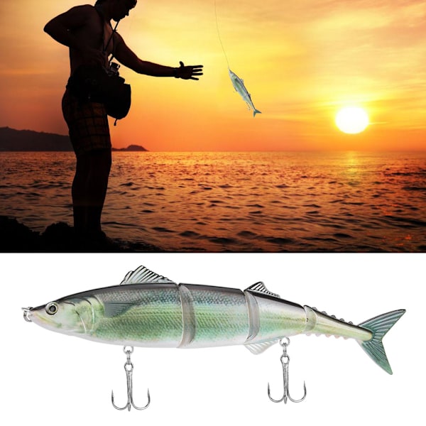 Flersegment agn med trippelkrok Havfiskeutstyr 20cm