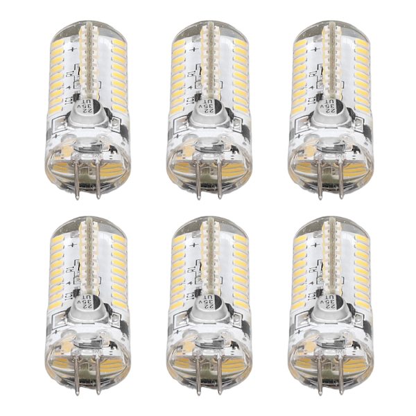 6 st G4 LED-lampor Bi Pin Base-glödlampor 5W LED-majslampor för landskapsbelysning Hembelysning Varmvit 2700-3000K