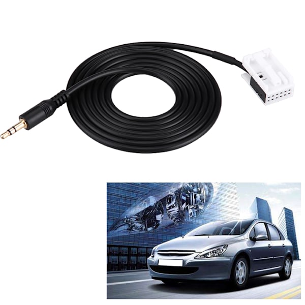 Bilstereo AUX-hjälpkabel med radioborttagningsverktyg för Peugeot 307 308 407 C2 C5 Citroen