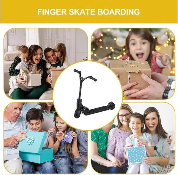 Finger Rulleskøjte Finger Scooter Sæt, foldbare interaktive fingerboards kompatible med stunttricks, sjov fingersportstræning