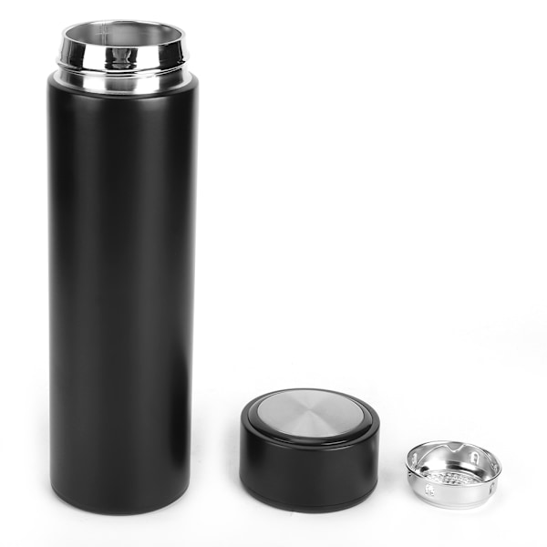 500 ml Vakuumkop Enkel Moderne Rustfrit Stål Isolering Vandflaske til Hjem/Kontor Brug Mat Sort