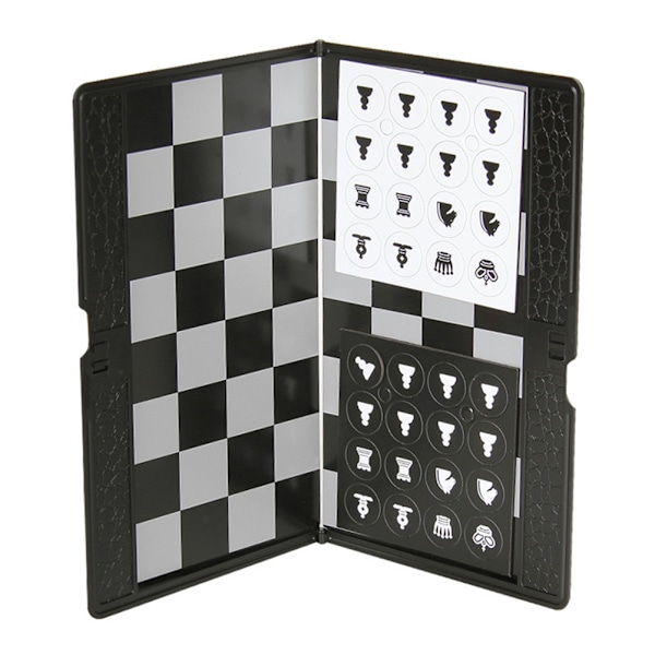 Magnetiskt reseschackset Vikbart magnetiskt schackbräde med magnetiska schackpjäser Bärbara reseschackbrädspelsset