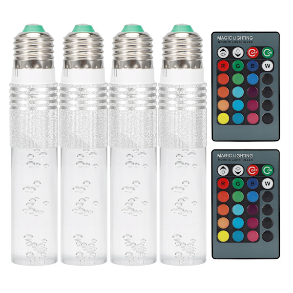 3W RGB LED-lamppu kaukosäätimellä makuuhuoneen baariin juhliin AC85‑265V Hopea