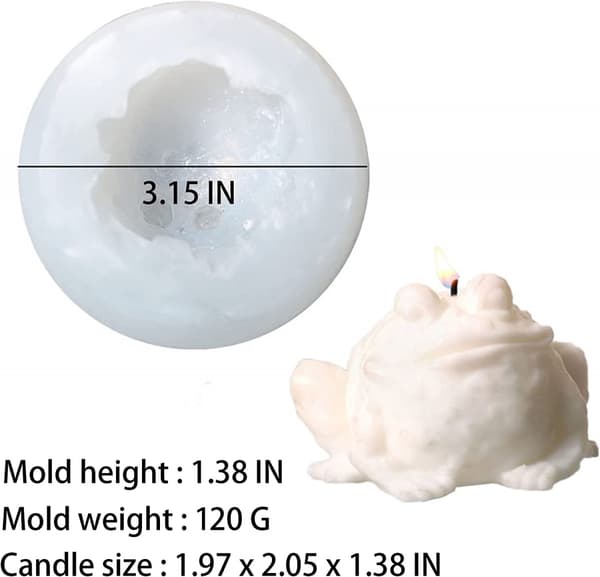3D Frosk Padde Silikonformer Dyrehjerteform for