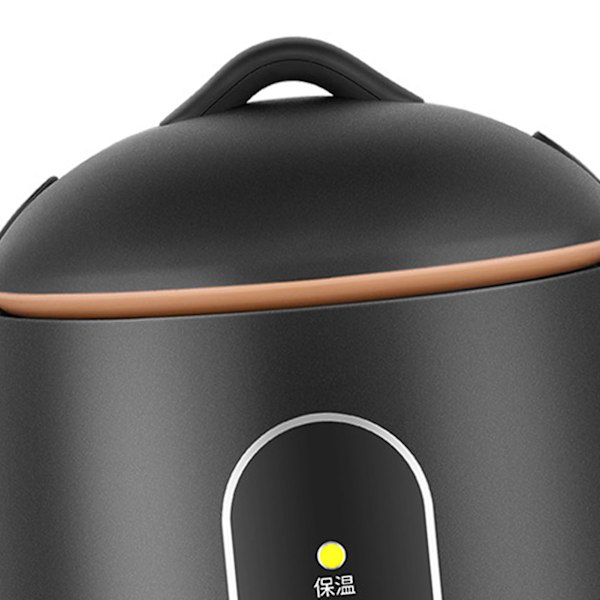 Hem Mini riskokare svart liten sovsal Automatisk riskokare 1,2L termisk riskokare med ångkokare