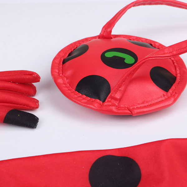 Leppäkerttu-tyttöjen leppäkerttu-asu Lapset Halloween Carnival Jumpsuit Party Cosplay Set