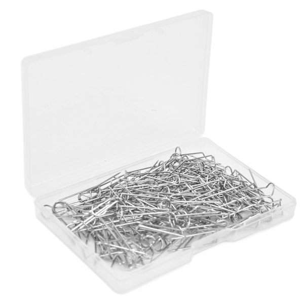 200 st gaffelnålar U-formade rostfritt stål Robust Hållbar Bred applikation Sy U-stift 23 mm 200 st/låda