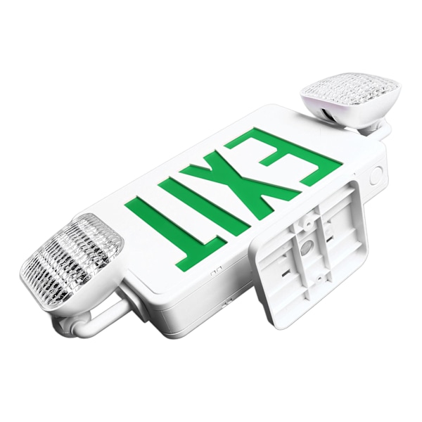 LED nödutgångsskylt 2x3W justerbart huvud Superljus brandindikeringslampa Grön utgångsskylt AC85‑265V