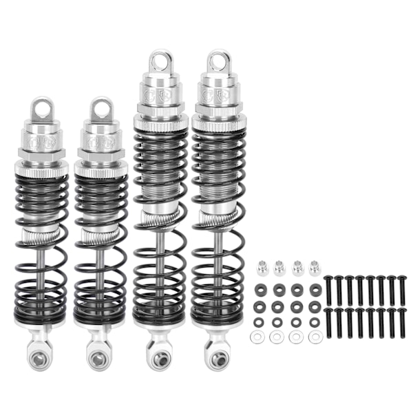 4st RC metall främre och bakre stötdämpardämpare för TRAXXAS / SLASH 1/10 RC bilar Silver