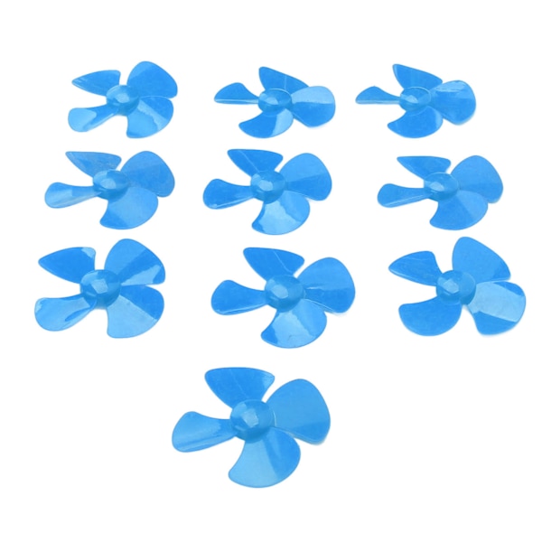 10 st 80 mm 4 blad propeller Plast DIY roterande leksaksmodelltillbehör med 2 mm hål XR‑149Blue