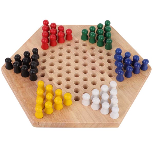 Trä pedagogisk styrelse barn klassiska Halma kinesiska damuppsättning strategi familj spel bitar