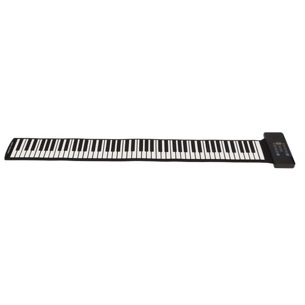 Roll Up Piano 88 Keys Bluetooth MIDI Function Touch Sensitive Portable Electric Roll Up Piano for Beginners 100-240V EU Plug
