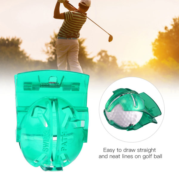 Gennemsigtig Golfbold Green Line Clip med Markørpen Golf Scribe Tilbehør