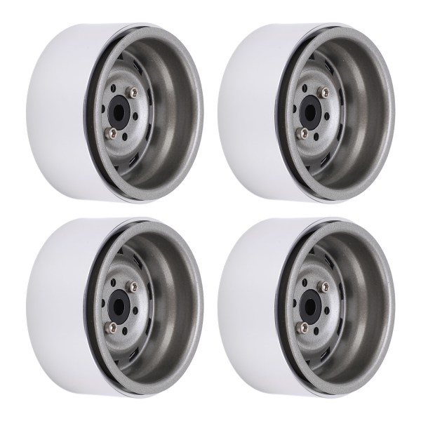 4 kpl metallia 1,9 tuuman vanteita 10 neliön reiän navat AXIAL SCX10 1/10 RC-kiipeilyautolle Titanium-väri