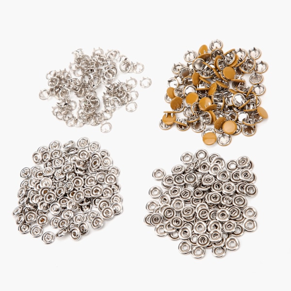100 Set Knapp Colorful Mässing Stift Tryckknapp Sy Fasteners med InstallationsverktygLoquat