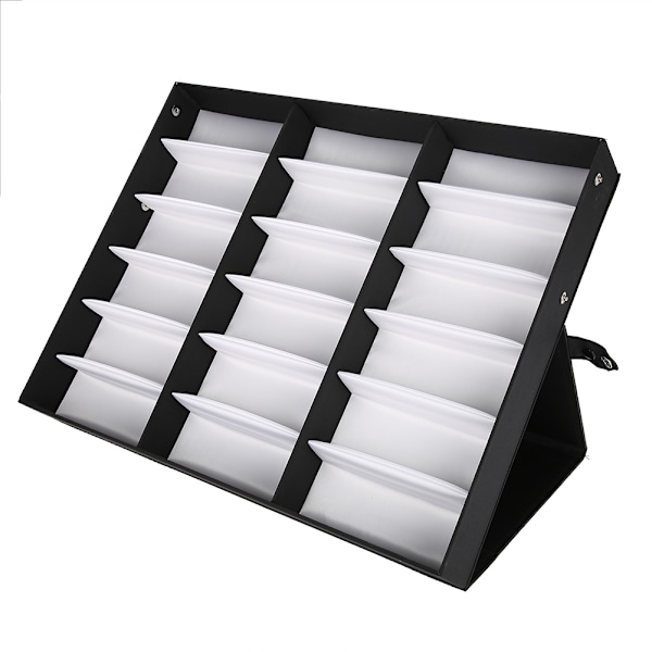 18 Grids Glasögon Display Case Solglasögon Förvaringslåda Organizer Glasögon Smycken Display Box