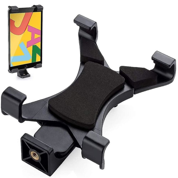 2-i-1 tabletttelefon Stativfäste Snabbsvängbar lutning Justerbar 360 roterande hållare Tabletter Adapter Klämfäste för videoinspelning