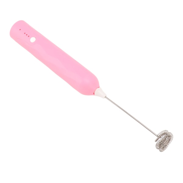 Liten hushållsäggvisp Mini multifunktionell mixer Handhållen elektrisk omrörare Skummaskin Visp Sladdlös Mjölk Kaffeskummare Rosa