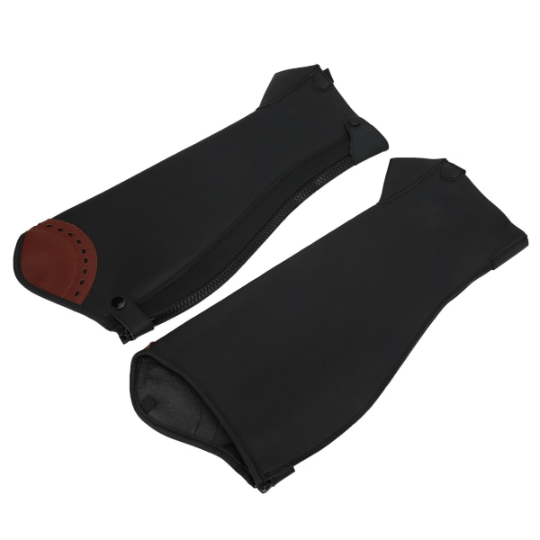 2 stk. Læder Half Chaps Ride Half Chaps Benbeskyttere til voksne S