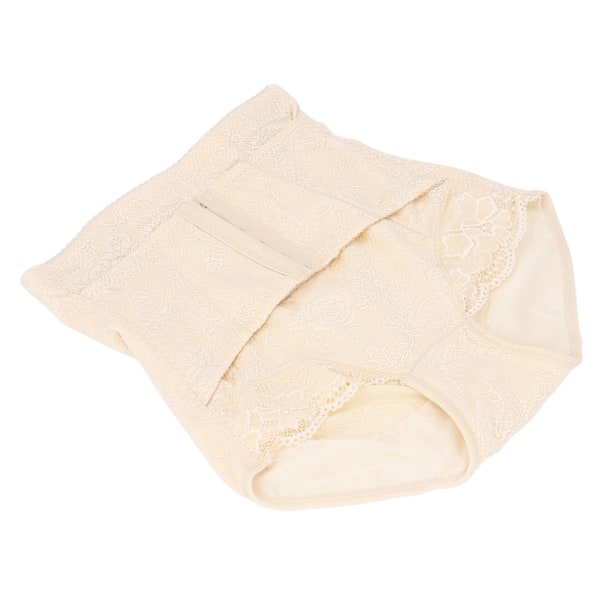 Postpartum Underkläder Mellan midja 2 lager Krok och ögon Andas C Sektion Trosa för gravida kvinnor Hudfärg 3XL