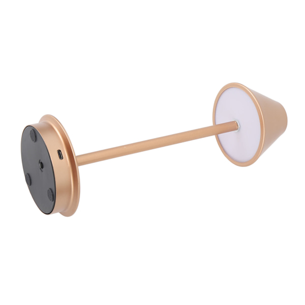 Trådløs bordlampe Modern Style Iron Art 3 Farger Trinnløs dimmer Bærbar LED-bordlampe med berøringskontroll Rose Gold