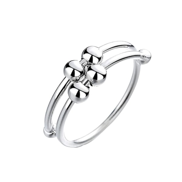 2 stk Fidget Ring Guld og Sølvlegering Reducer Angst Afslap Sinne Åbne Perler Ringe Kvinder Finger Tilbehør