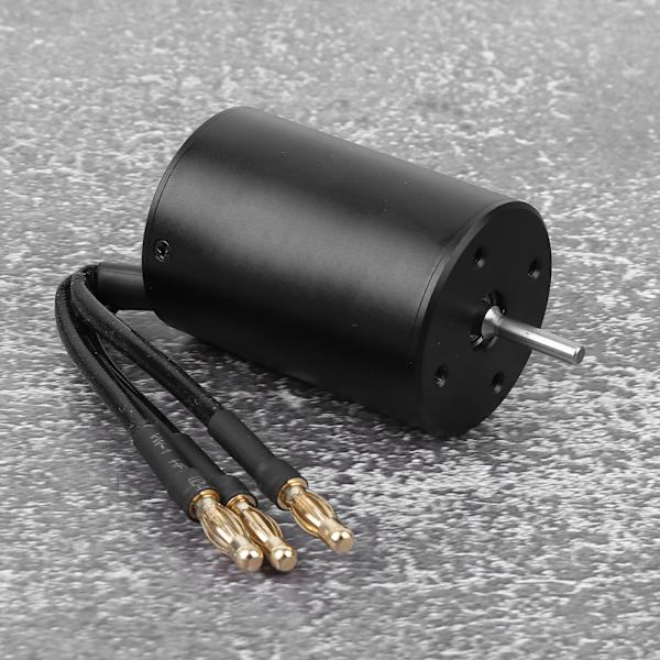 3650 Vanntett 4-polig ikke-induktiv børsteløs motortilbehør for 1/8 1/10 RC-bil (svart) (3100KV)