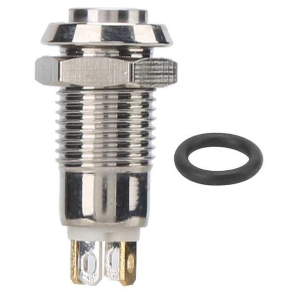 8mm trykknappbryter IP65 vanntett rustfritt stål trykknapp startbryter 3V Grønn