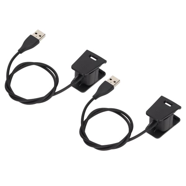 2 stk. Smartwatch-lader USB-ladekabel Ledning Laderdokkadapter for Fitbit Charge 2