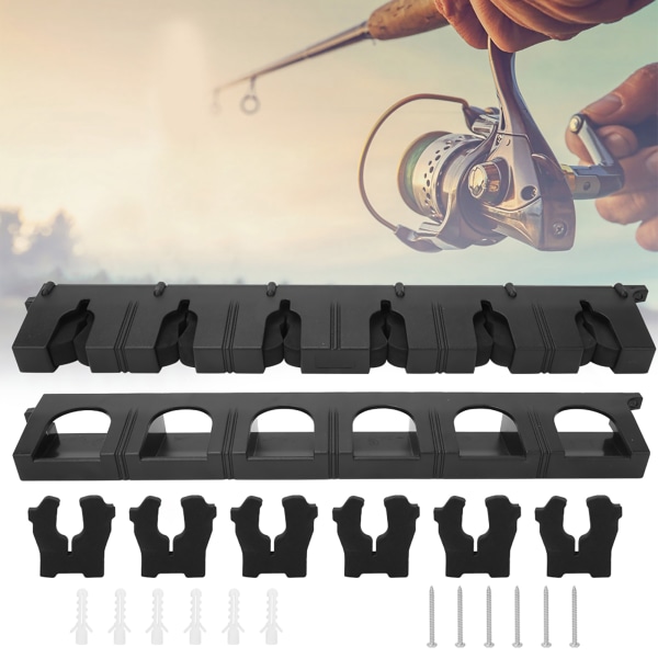 ABS Plast Fiske Stang Display Stativ Festing Oppbevaring Holder Tackle